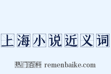 上海小说近义词是什么意思的图片
